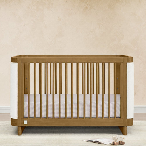 babyGap Callie 4-In-1 Upholstered Crib - Greenguard Gold Certified, Acorn/White Boucle | Wayfair