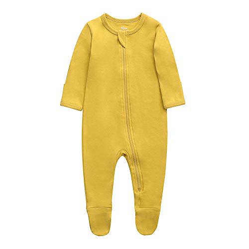 O2Baby Baby Boys Girls Organic Cotton Zip-Front Sleeper Pajamas, Footed Sleep 'n Play