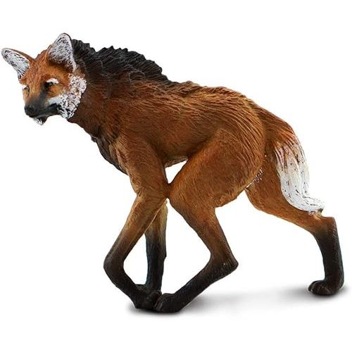 Safari Ltd. Maned Wolf Figurine - Realistic 4" Animal Figure - Educational Toy for Boys, Girls, and Kids Ages 3+