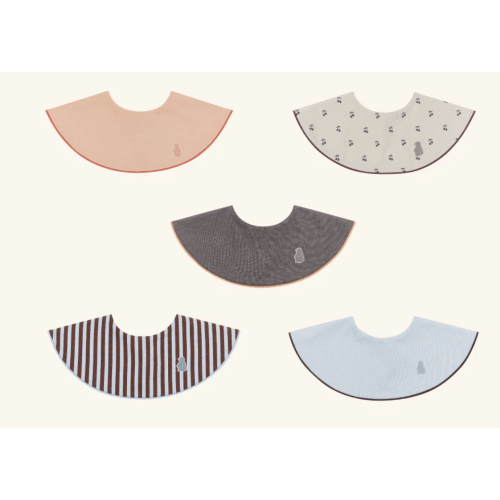 Konny Piped Edge Bib 5-Pack Gift Set