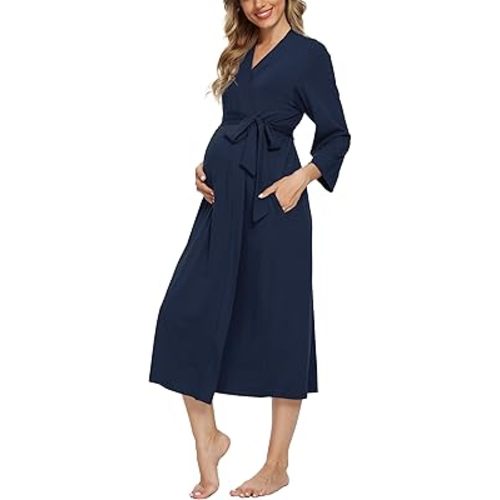 Xpenyo Women's Maternity Sleepwear,Labor/Delivery/Nursing/Hospital Nightgown Kimono Robes Long Pregnancy Loungewear