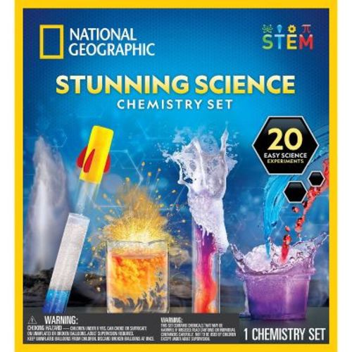 National Geographic Stunning Component Science Chemistry Set: Activity Guide & Educational Focus on Grades 1-10