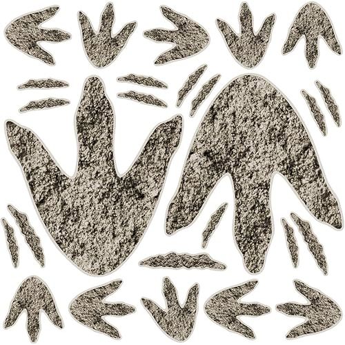 90 Pcs Dinosaur Footprints for Floor Dinosaur Birthday Decorations Realistic Jurassic Park Decorations Removable Wall Decals for Kids Classroom School Baby Nursery Bedroom