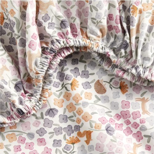 Stay Cool Wonderland Prairie 100% Organic Cotton Baby Crib Fitted Sheet