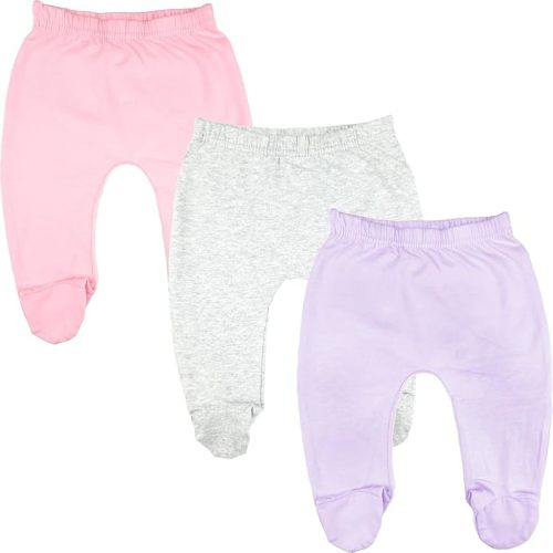 123 Bear Baby Soft Cotton Spandex Pants with Feet