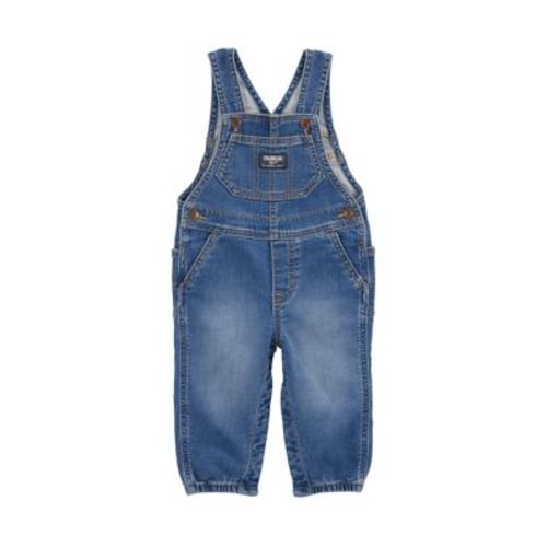 Baby Boys Knit-Like Denim Overalls