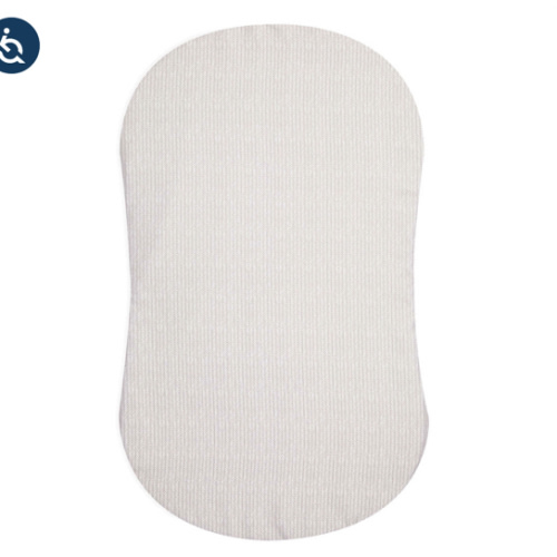 HALO - BassiNest Fitted Sheet 100% Cotton | Herringbone - cream ,