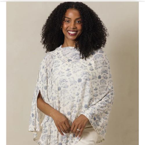 Bleu Toile Nursing Cover