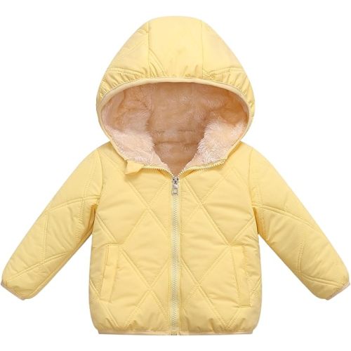 Baby Boys Girls Toddlers Winter Coats Puffer Jacket Hooded Down Snow Jacket Coat Outerwear