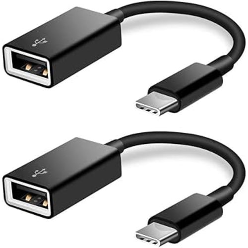 USB C to USB Adapter [2 Pack],Type-C OTG Cable Type C Male to USB A Female Usb to Usbc-c Adapter Compatible with Macbook Pro/Air iPad Pro 2022 2021 2020, Galaxy S23 S22 Ultra Note 10 S9 S8 (Black)