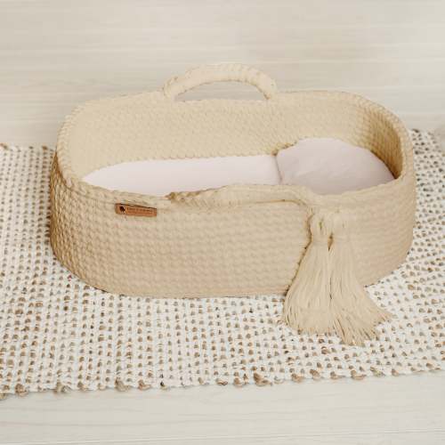 Baby Carry Cot - Wheat | Super-soft Organic Cotton | – Finn + Emma