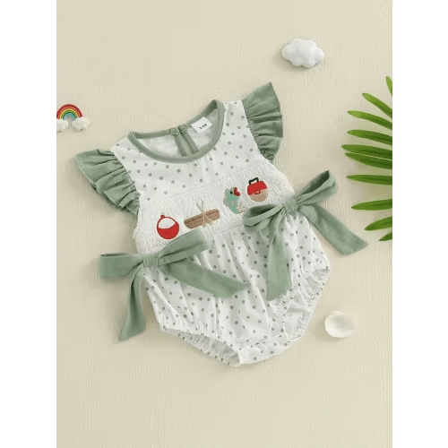 newborn baby girl bohemian bubble romper jumpsuit ruffle - Temu