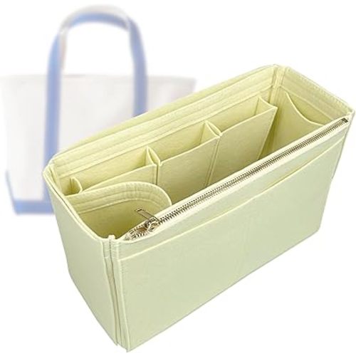 Organizer for Tote Boat, Small, Medium, Large, Extra-Large, Handmade Felt Insert (Medium, Tan)