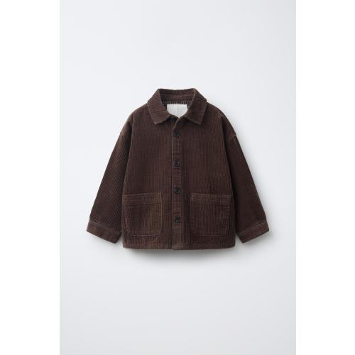CORDUROY OVERSHIRT - Brown | ZARA United States