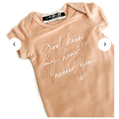 LAST CHANCE*** God Knew My Heart Needed You Bodysuit – OUR HOUSE ABOVE