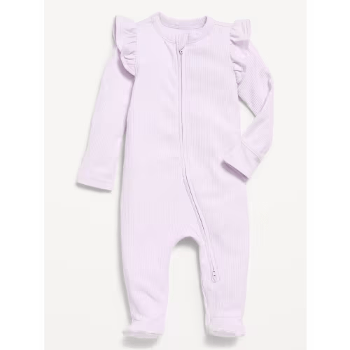 Old Navy Ribbed 2-Way-Zip Sleep & Play Footed One-Piece for Baby