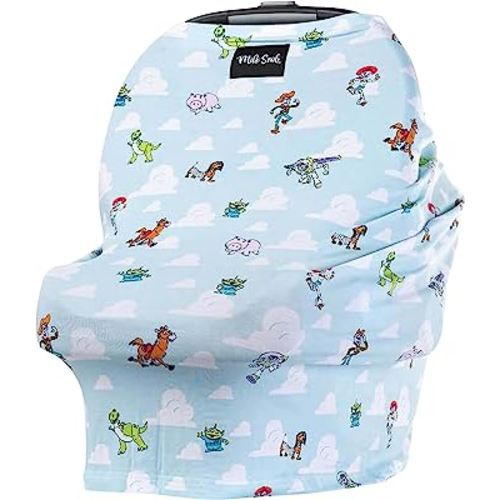 Milk Snob Original Disney Pixar Toy Story 5-in-1 Cover, Added Privacy for Breastfeeding, Baby Car Seat, Carrier, Stroller, High Chair, Shopping Cart, Lounger Canopy - Newborn Essentials, Nursing Top
