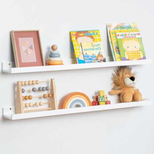 Latitude Run® Nestrud 2 Piece Modern Rustic Solid Pine Picture Ledge Wall Shelves & Reviews | Wayfair