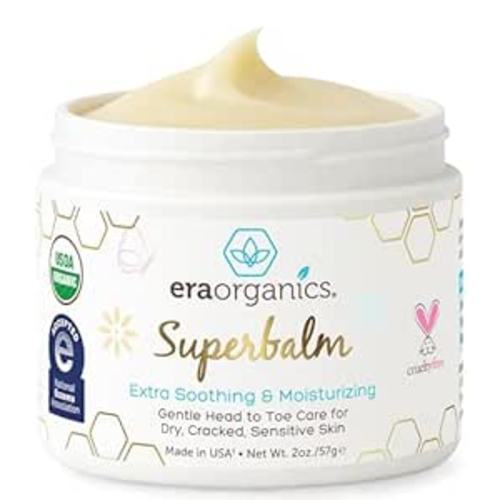 Era Organics Healing Ointment for Babies - USDA Certified Organic Natural Moisturizer Gentle on Sensitive Skin Prone To Baby Eczema, Cradle Cap (Infant Seborrheic Dermatitis), Rashes, Hives and More