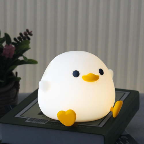 XIHAMA Night Light for Kids,Cute Silicone Nursery Duck Lamp for Baby and Toddler,Fun Animals NightLight for Boys and Girls,Squishy Night Lamp for Bedroom,Kawaii Bedside Lamp for Kids Room