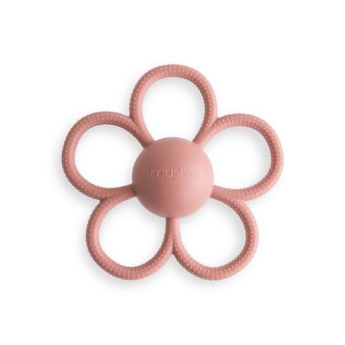 Daisy Rattle Teether Dusty Rose One Size