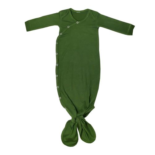 Copper Pearl Baby Gown - Knotted Newborn Sleepers for Baby Boy and Girl, Soft Stretchy Long Sleeve Infant Gowns with Bottom Tie and Hand Mittens, Perfect Hospital Coming Home Outfit (Alder)