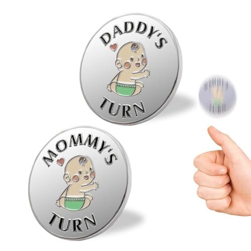 New Parent Decision Coin Funny Pregnancy Gifts for First Time Moms Dads, Cute New Parents Gift Mommy Daddy Couples Gift Ideas, Gag Gift for Baby Shower Birthday Fathers Day