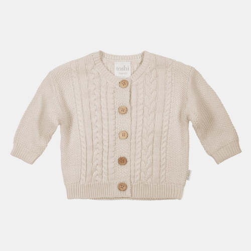 Organic Cardigan Yummy | Organic cotton | Oatmeal Beige | Toshi Official