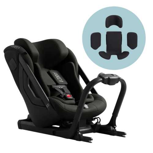 Axkid ONE 3 Extended Rear-Facing Car Seat + Infant Insert Bundle - Black