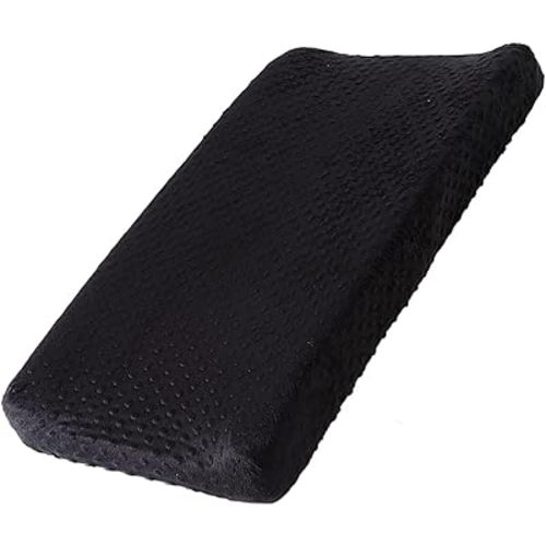 Changing Pad Cover, Soft Changing Table Sheets for Baby Boy and Girl, Diaper Changing Table Cover Fit 32"/34'' x 16" Pad (Black)