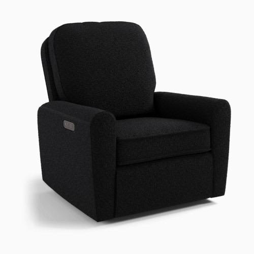 Storkcraft Amalfi Deluxe Power Recliner Swivel Glider - Black Boucle