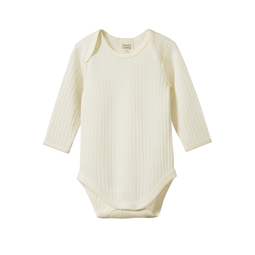 Merino Pointelle Long Sleeve Bodysuit