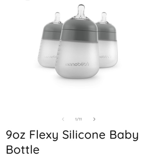 The 9oz Flexy Silicone Baby Bottle - FREE SHIPPING! BPA-Free, Anti-Colic – Nanobébé
