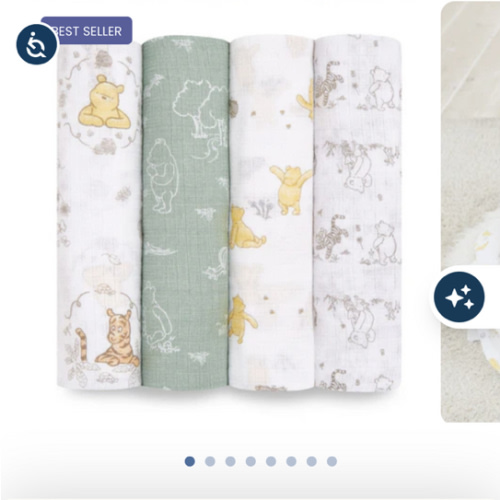 Winnie + Friends Muslin Swaddle 4pk | aden + anais