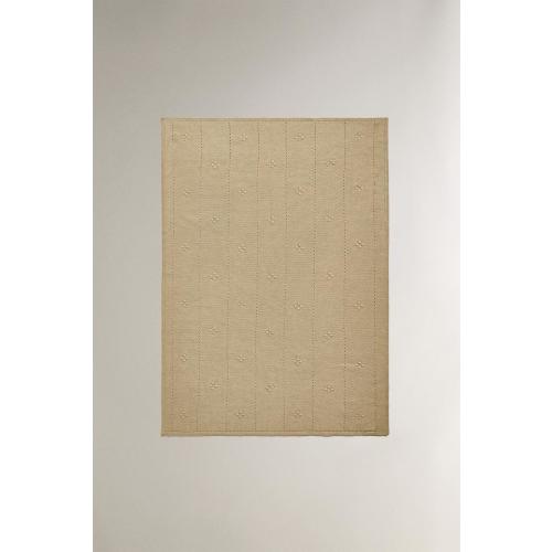 BABY OPENWORK COTTON BLANKET - Green | ZARA United States