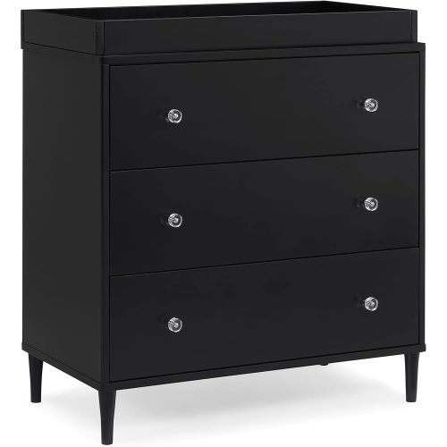 Delta Children Bowie 3 Drawer Dresser with Changing Top, Black Ebony - Costco