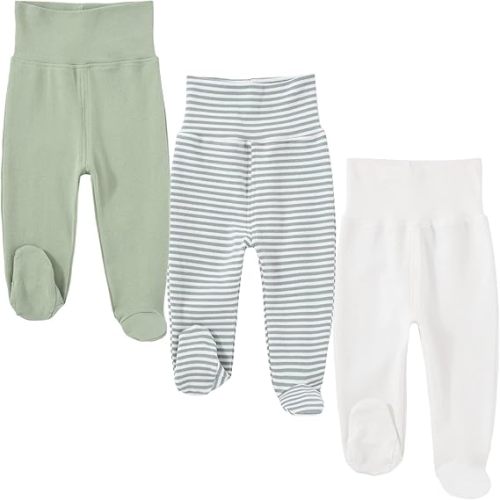 HahaNice Baby Footed Pants Cotton Newborn Leggings 0-12 Months