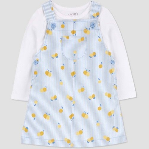 Carter's Just One You® Baby Girls' Striped Lemon Jumpsuit - 3M