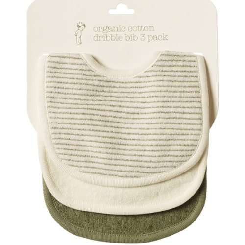 Dribble Bibs 3 Pack - Nettle Pinstripe/Natural/Nettle – Daisy and Hen