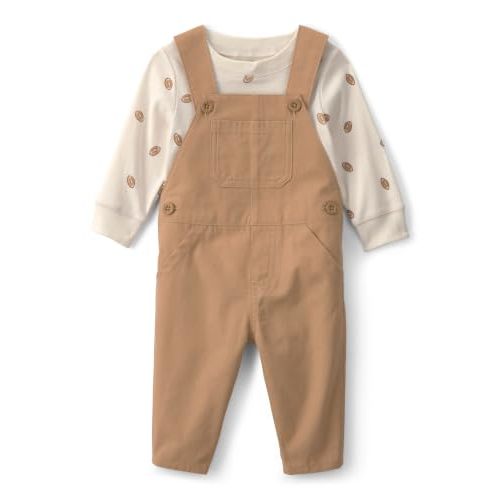 Carter's Baby Boys' 2-piece Overall Set Blue Navy Sports Patches