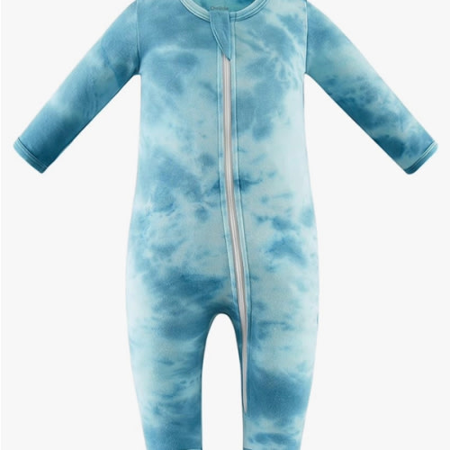 Owlivia Organic Cotton Baby Pajamas, Boys Girls Zip Front Sleep 'N Play Pjs, Footed Sleeper, Long Sleeve