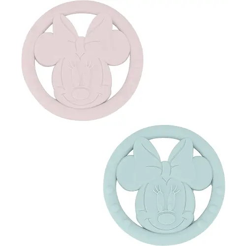 Cudlie Disney Silicone Teether Toy Set for Infants, Food Grade and BPA Free Teethers for Babies 6-12 Months, 2-Pack Teether Toys for Newborns
