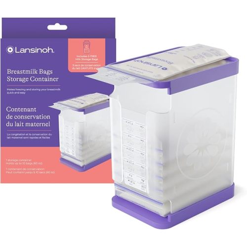 Lansinoh Breastmilk Storage Container with Quick-Freeze Tray