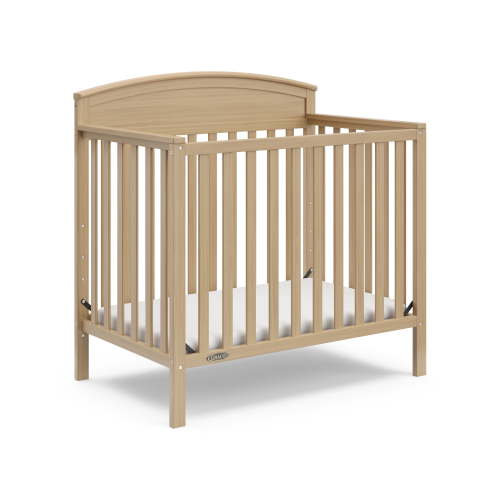 Graco Benton 4-In-1 Convertible Mini Baby Crib, Driftwood