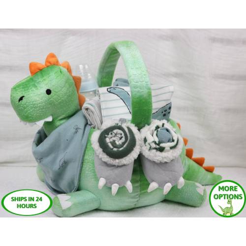 Baby Shower Gift Box, Welcome Baby Gift Set, Baby Gift Box, Baby Gift Basket, Baby Clothes, Dinosaur, Silicone Baby Dolls, Reborn Baby Dolls