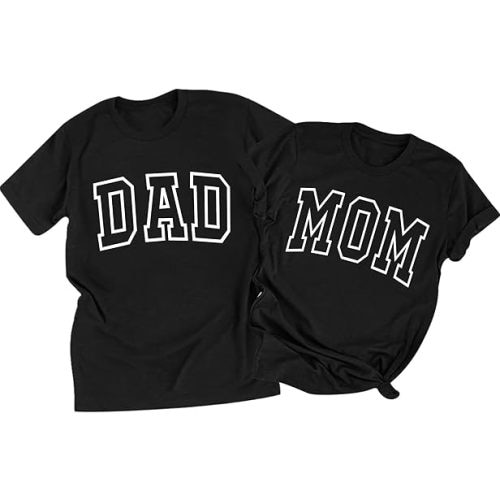 Mom Shirt Dad Shirt Mom Dad Parents Shirts Pregnancy Announcement Tshirts Matching Outfits Couple T-Shirts