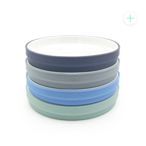 7.8"/20cm Porcelain White Plates with Silicone Sleeves