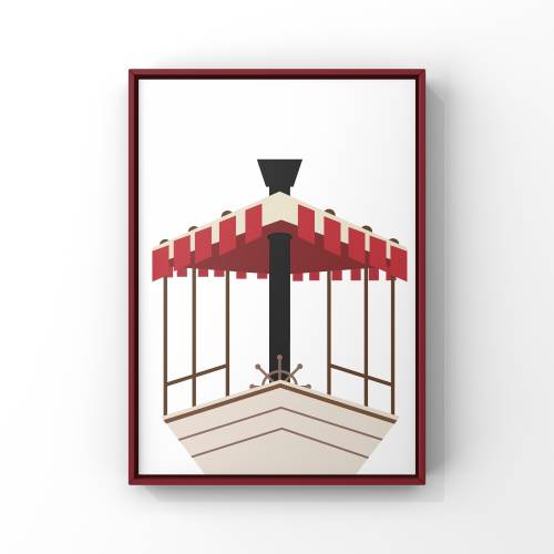Jungle Cruise Boat Art Print: Minimalist Wall Decor (Digital Download)