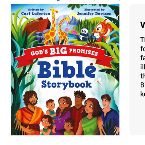 God’s Big Promises Bible Storybook (An Illustrated Children’s Picture Bible with 92 Full-Color Bible Stories for Toddlers & Kids Ages 2-6, Perfect ... Christmas, holidays. Stories about Jesus.)