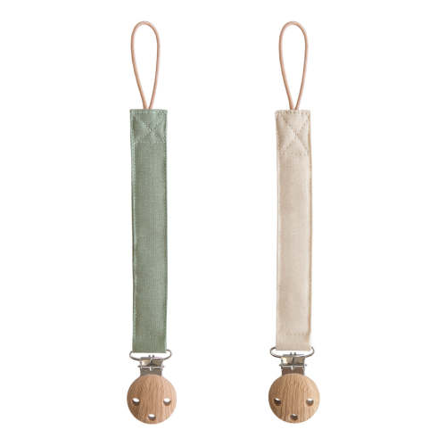 Linen Pacifier Clip 2-Pack – Mushie